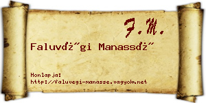 Faluvégi Manassé névjegykártya
